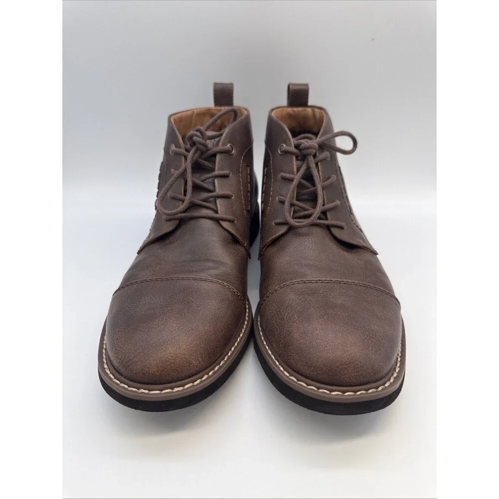 Tommy Hilfiger Men's Gibby Boots 8.5 Leather Lace-Up Old Money Classic Heritage